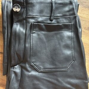 Maeve Colette Black Faux Leather Pants